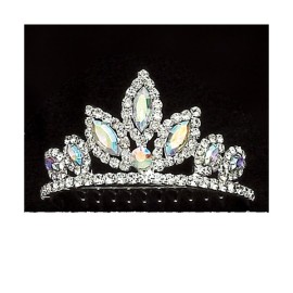 Rhinestone With Color Tiara (AB)