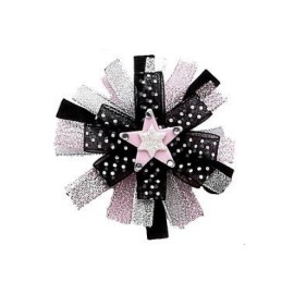 Broche Star Bow PINK/BLK